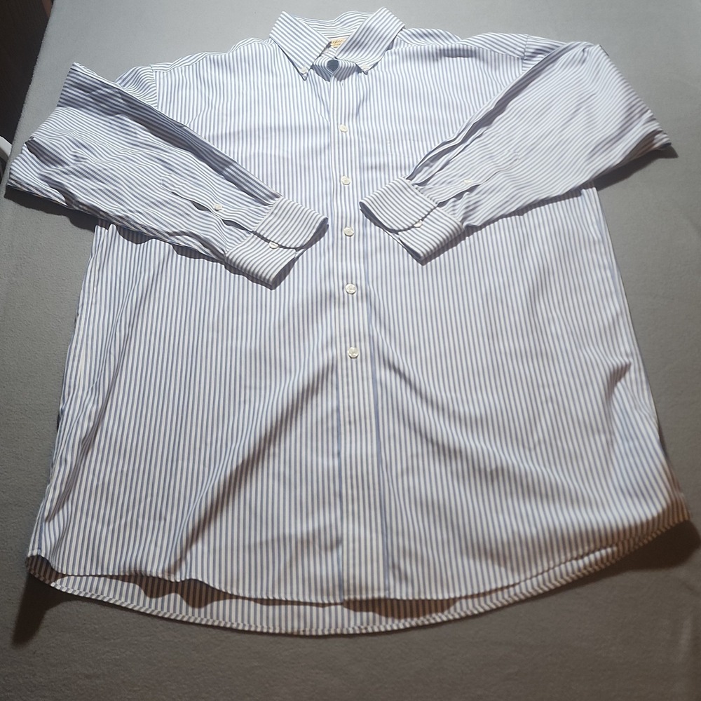 gold label roundtree yorke button down 80s Non Iron Pinpoint 15.5/33